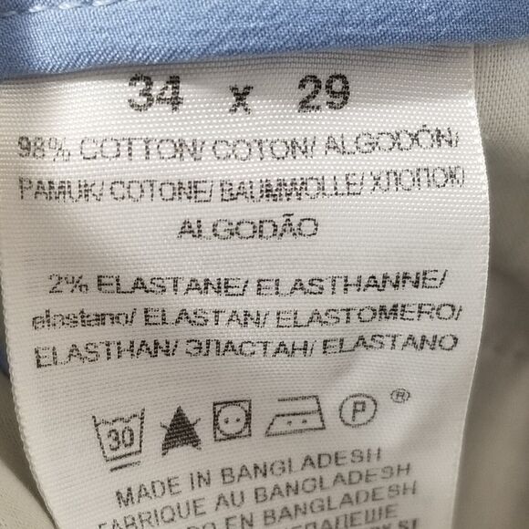 Dockers khaki chino pants men's 34x25 beige cotton Flex stretch preppy retro - Picture 11 of 11